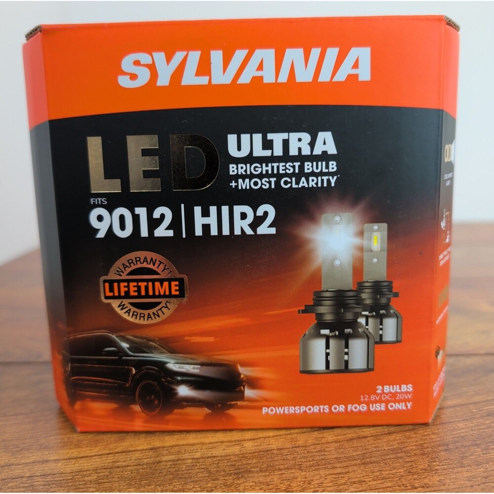 Sylvania 9012 HIR2 LED Bulbs Ultra Bright 2 Pack 9012LEDHP.BX2 - New open box